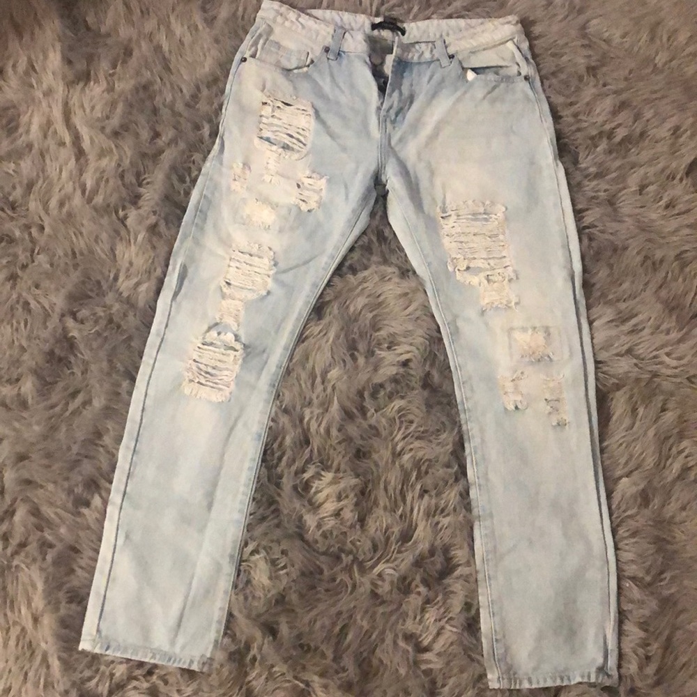 Distressed jeans